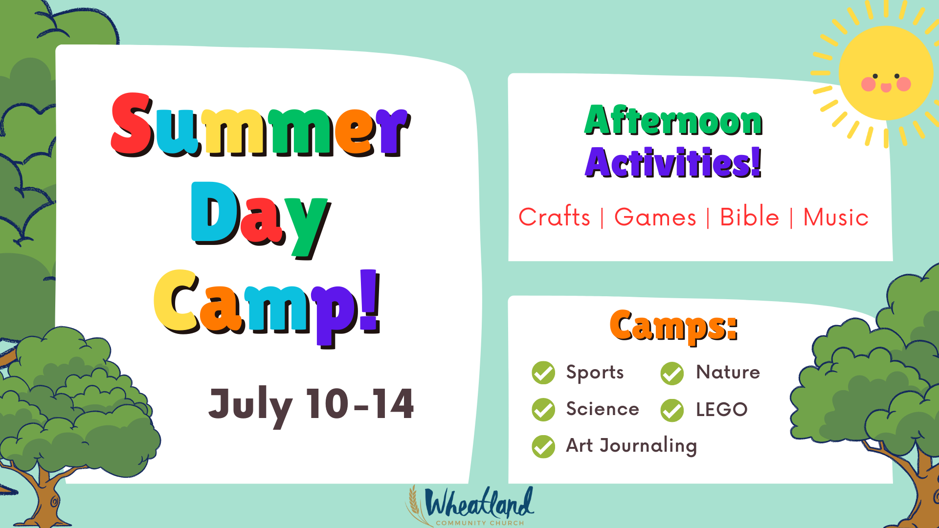 Summer Day Camp 2023! Wheatland Community Church